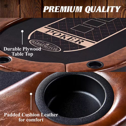 Charleston Collection 10 Player Poker Table - No Assembly Required