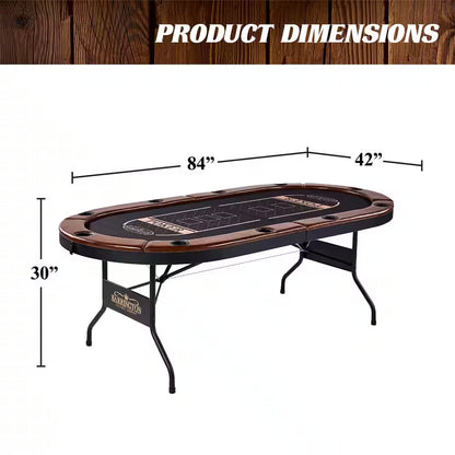 Charleston Collection 10 Player Poker Table - No Assembly Required